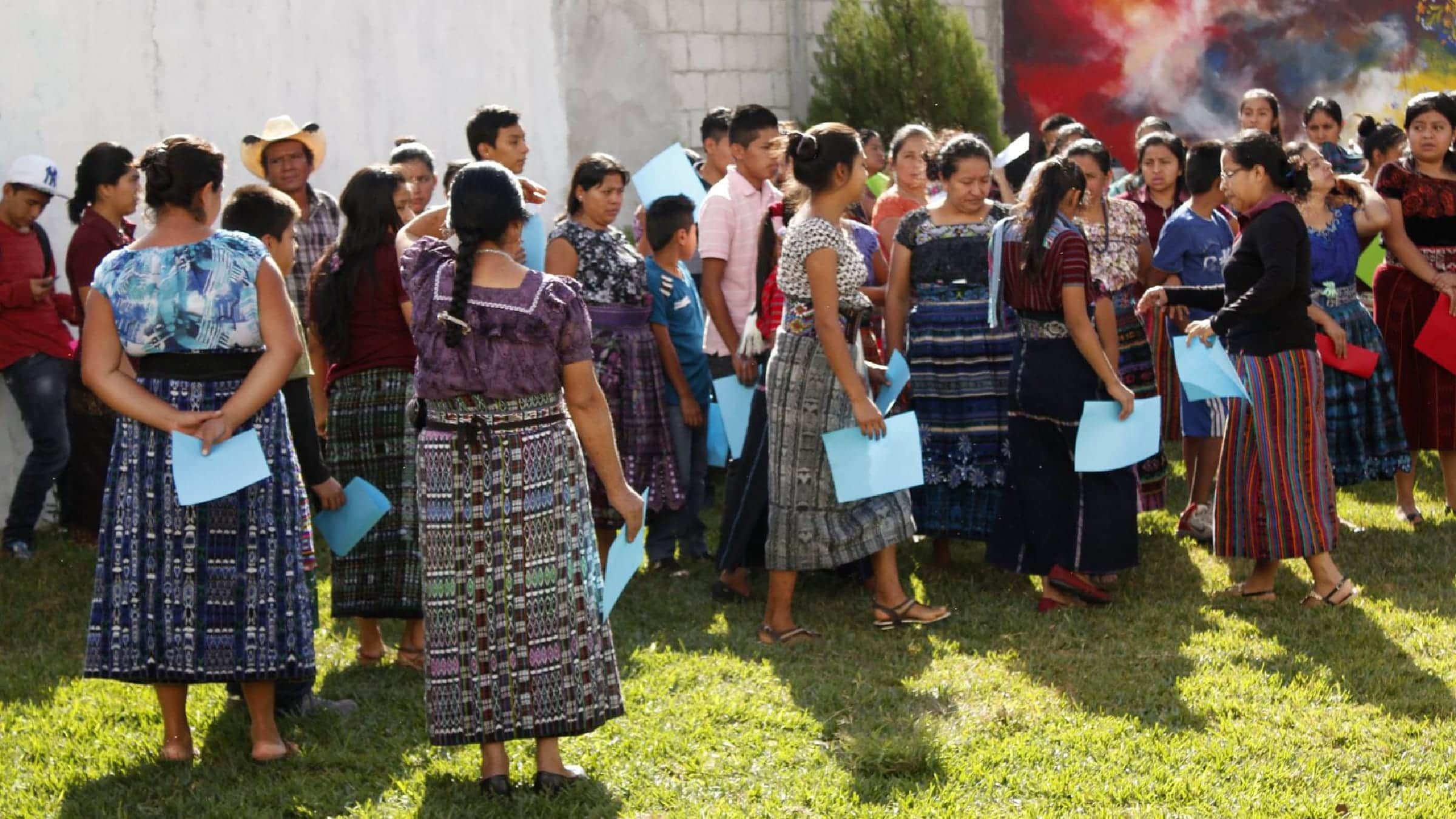 Gathering in the backyard